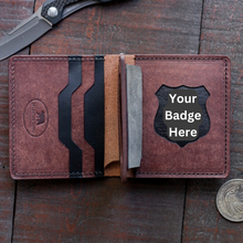 Load image into Gallery viewer, Custom Police Badge Wallet - Centre Fold (3 Pocket)