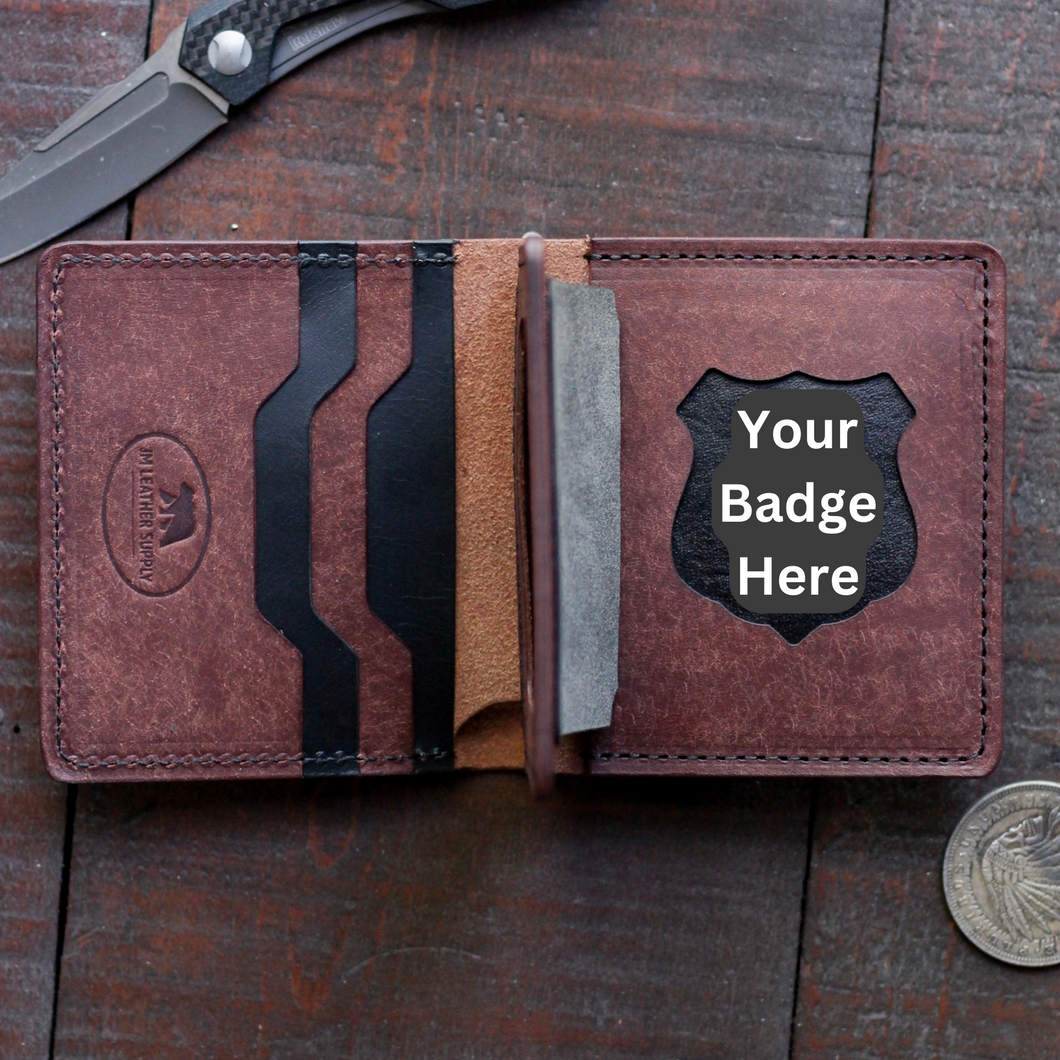 Custom Police Badge Wallet - Centre Fold (3 Pocket)