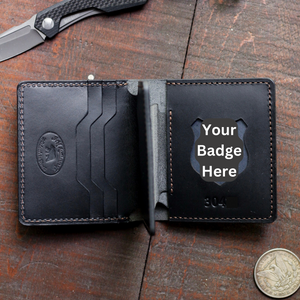 Custom Police Badge Wallet - Centre Fold (6 Pocket)