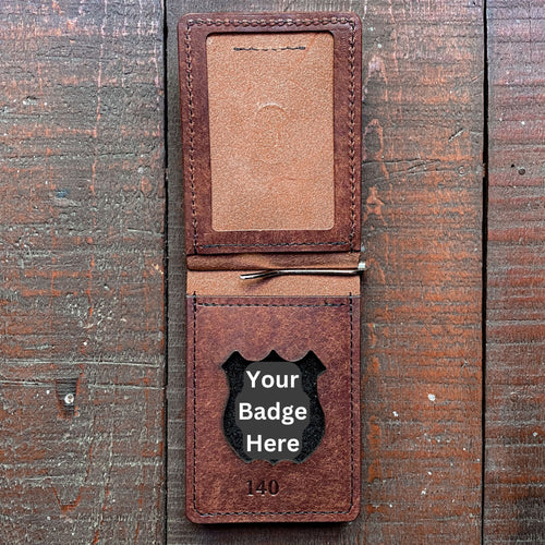 Money Clip Vertical Folder | Police Badge Wallet
