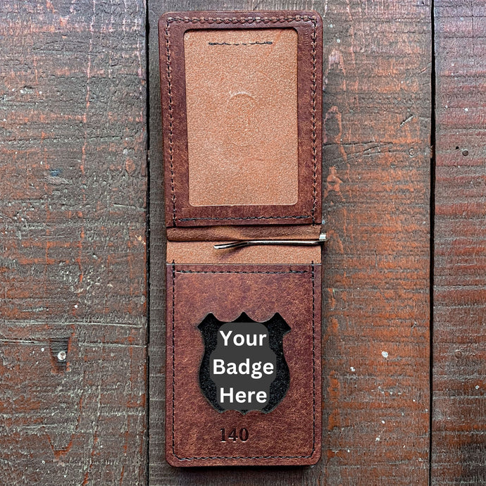 Money Clip Vertical Folder | Police Badge Wallet